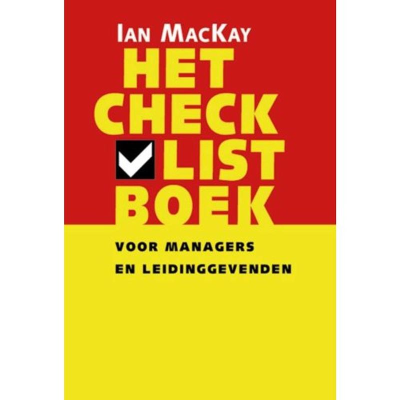 Foto van Het checklistboek voor managers en leidinggevenden