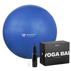 Foto van Fitness bal - yoga bal - gymbal - zitbal - 65 cm - kleur: blauw