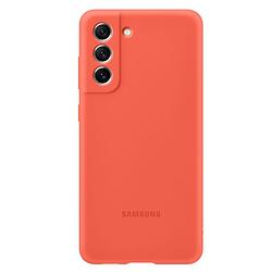 Foto van Samsung s21 fe silicone cover telefoonhoesje rood