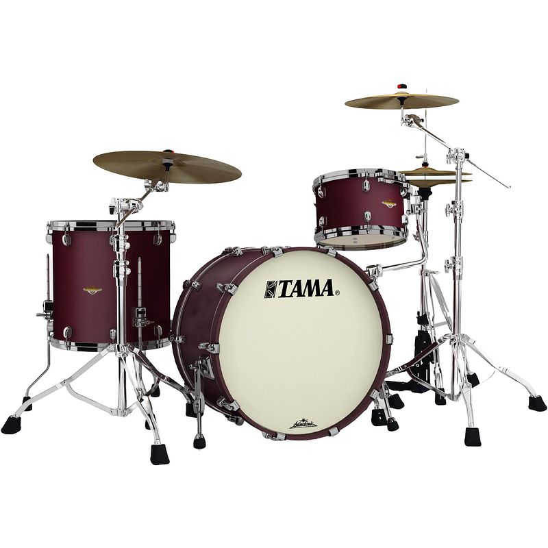 Foto van Tama ma32czbns-fbm starclassic maple flat burgundy metallic 3d. shellset black nickel hardware