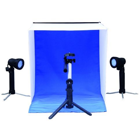 Foto van Linkstar opnamebox set pbk-50 50x50 opvouwbaar + 2x50w lampen