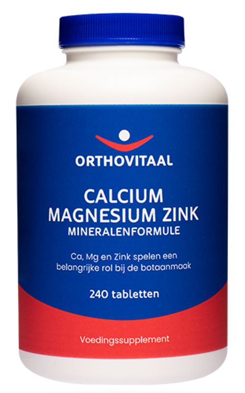 Foto van Orthovitaal calcium magnesium zink mineralenformule tabletten