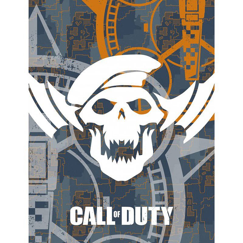 Foto van Call of duty fleecedeken skull - 130 x 170 cm - polyester