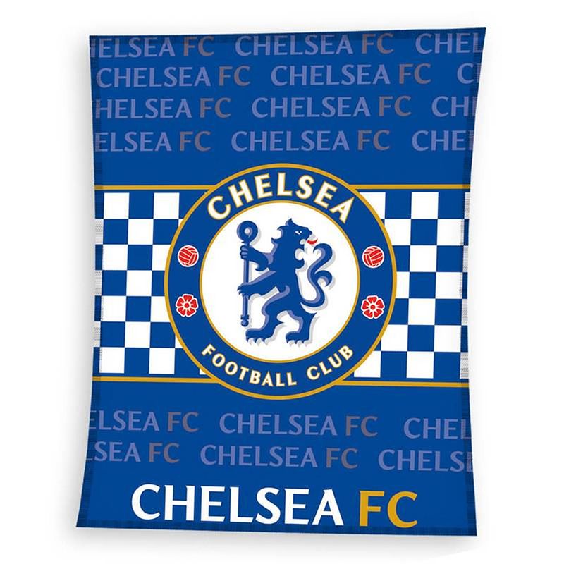 Foto van Chelsea fc fleece plaid - 100% polyester - 110x140 cm - blue