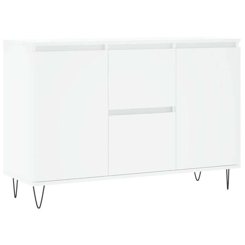 Foto van Vidaxl dressoir 104x35x70 cm bewerkt hout wit