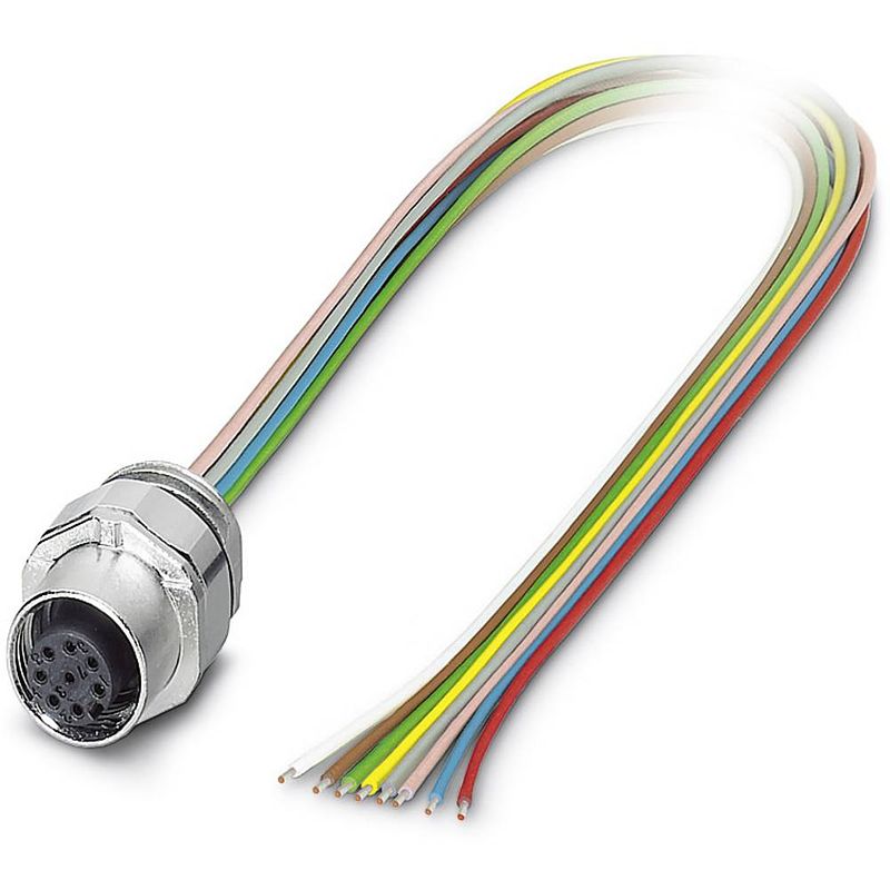 Foto van Phoenix contact 1523489 sensor/actuator steekconnector m12 aantal polen: 8 bus, inbouw 0.50 m 1 stuk(s)