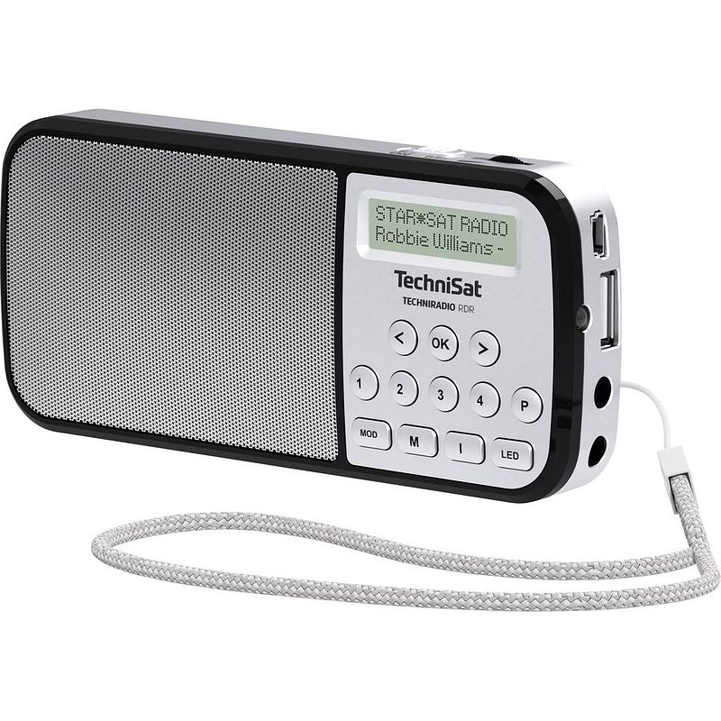 Foto van Technisat techniradio rdr zakradio dab+, vhf (fm) aux, usb zaklamp zilver