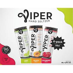 Foto van 2e halve prijs | viper hard seltzer variety pack met fruitsmaak 6 x 330ml aanbieding bij jumbo