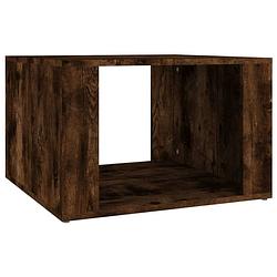 Foto van The living store nachtkastje smoked oak - 57 x 55 x 36 cm - stevig bewerkt hout