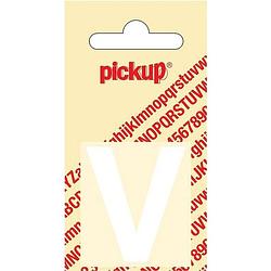 Foto van Plakletter helvetica 40 mm sticker witte letter v