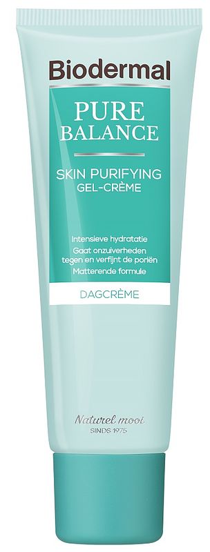 Foto van Biodermal pure balance hydraterende dag gel-crème - skin purifying dag gel-crème