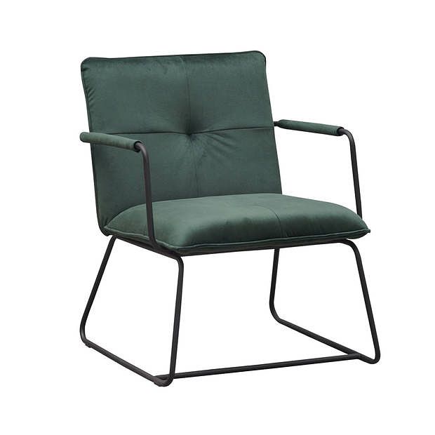 Foto van Fauteuil hailey velvet groen