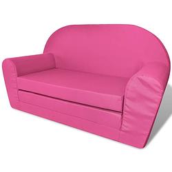 Foto van The living store loungestoel kinderen - zacht roze - uitklapbaar - hoogwaardig textiel
