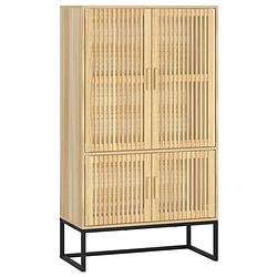 Foto van The living store hoge kast 70x35x125 cm bewerkt hout - kast