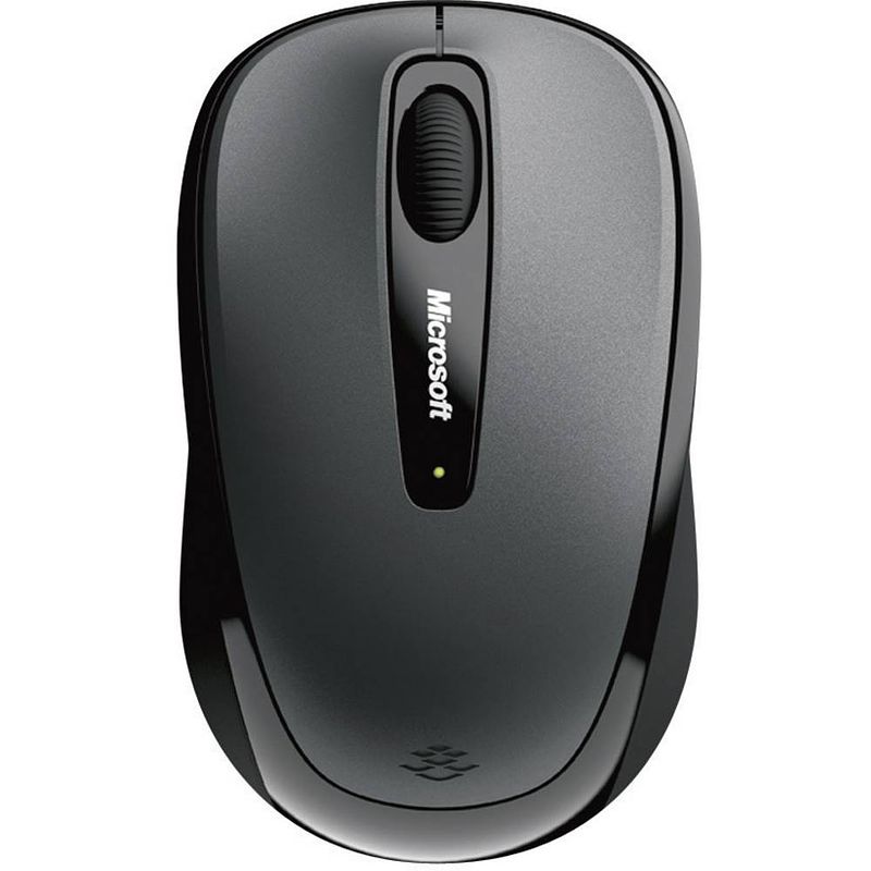 Foto van Microsoft mobile mouse 3500 draadloze muis radiografisch bluetrack zwart 3 toetsen 1000 dpi