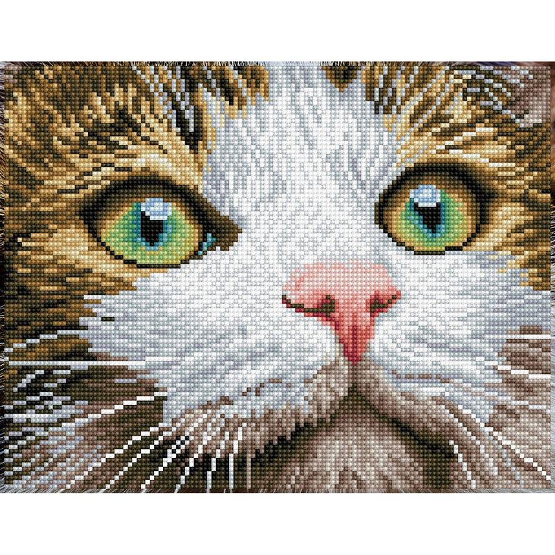 Foto van Diamond dotz green eyed beauty diamond painting, 11.904 dotz, 43x35 cm