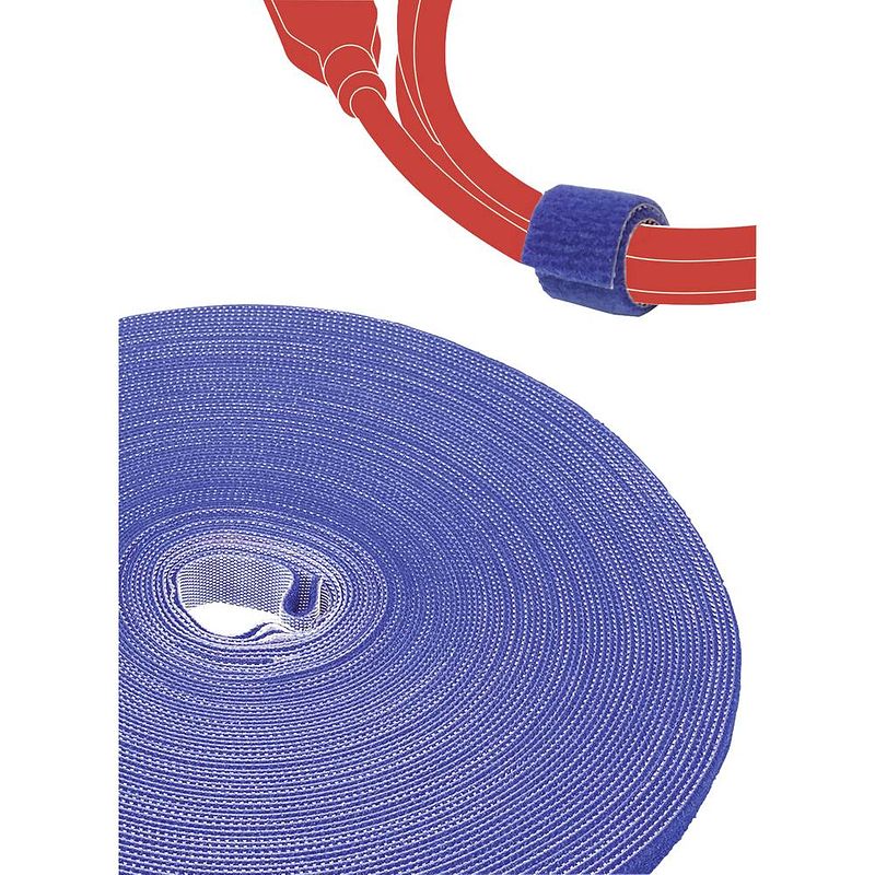 Foto van Label the cable pro 1250 19 inch klittenband blauw