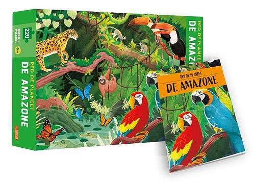 Foto van De amazone - red de planeet - puzzel en boek - valentina bonaguro - paperback (9789036641982)