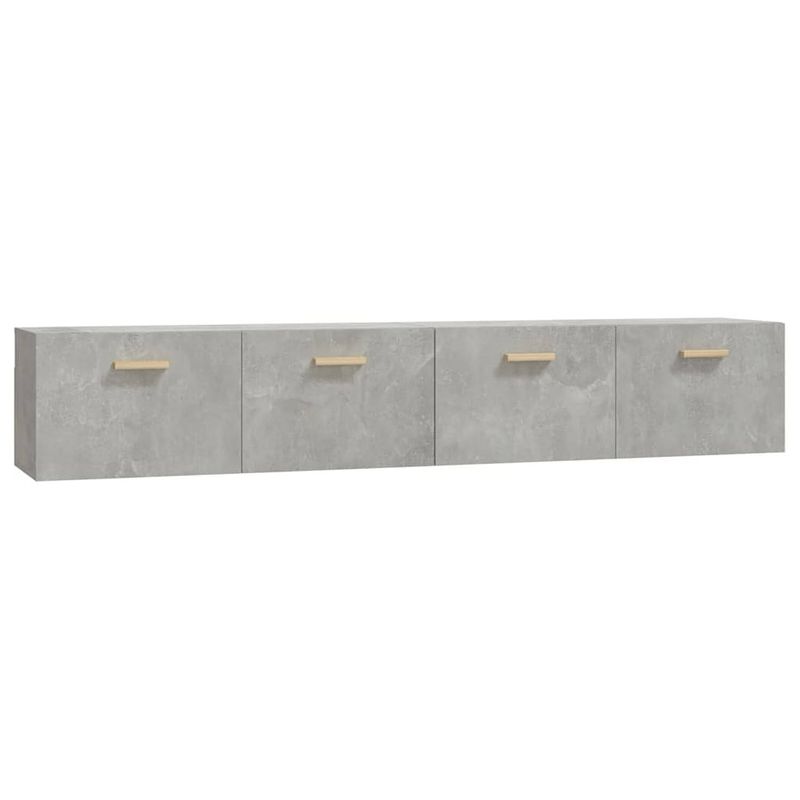 Foto van Vidaxl wandkasten 2 st 100x36,5x35 cm bewerkt hout betongrijs