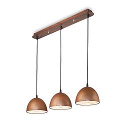 Foto van Ideal lux - folk - hanglamp - metaal - e27 - bruin