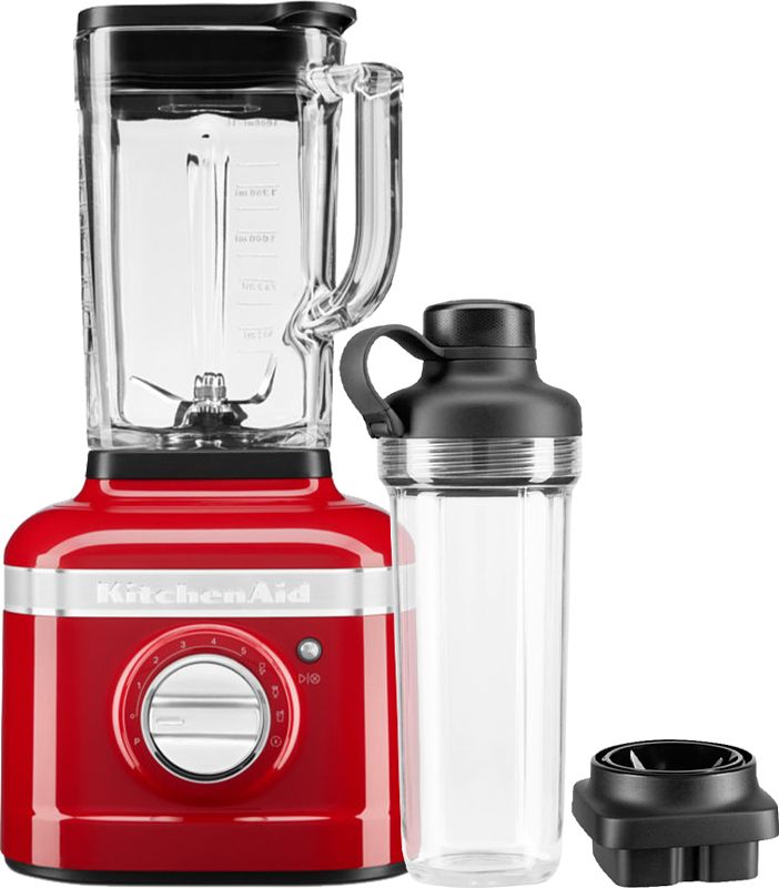 Foto van Kitchenaid artisan k400 5ksb4026eer keizerrood + mengbeker opzetstuk