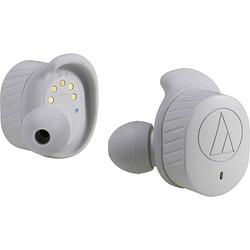 Foto van Audio technica ath-sport7tw in ear oordopjes bluetooth sport grijs volumeregeling, bestand tegen zweet, touchbesturing