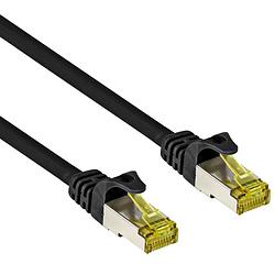 Foto van Cat 7 - s/ftp - netwerkkabel - patchkabel - afgeschermd - 10 gbps - 7.5 meter - zwart - allteq