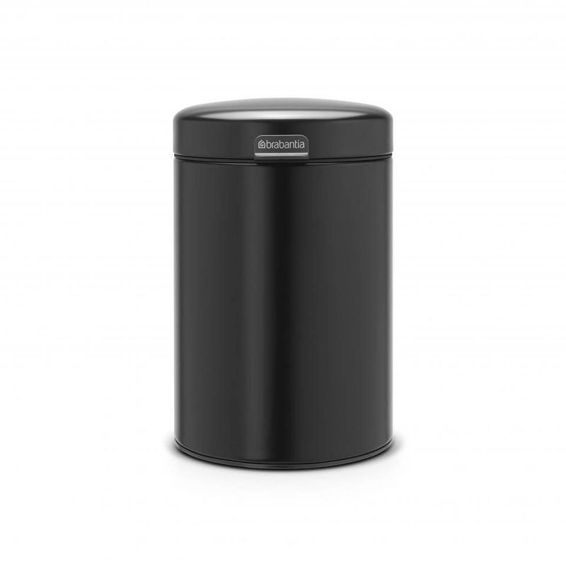 Foto van Brabantia newicon wandafvalemmer 3 liter met kunststof binnenemmer - matt black