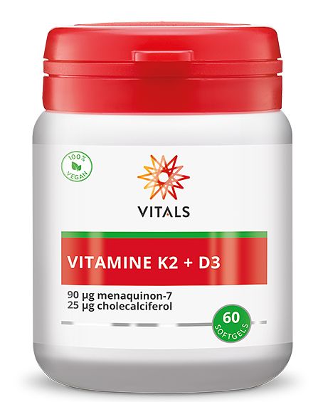 Foto van Vitals vitamine k2 + d3 softgels