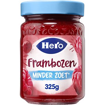 Foto van Hero jam minder zoet frambozen 325g bij jumbo