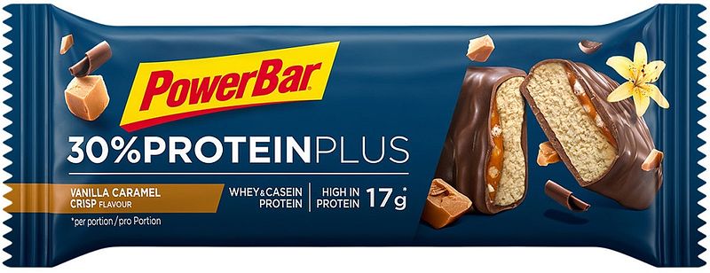 Foto van Powerbar 30% protein plus vanilla caramel crisp