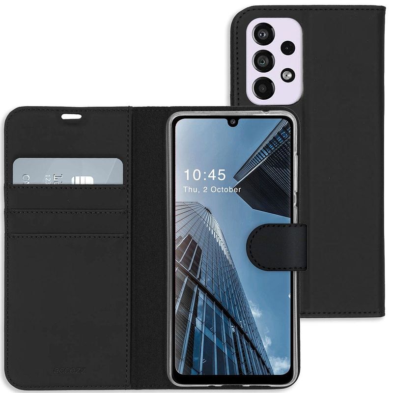 Foto van Accezz wallet case voor samsung galaxy a33 telefoonhoesje zwart