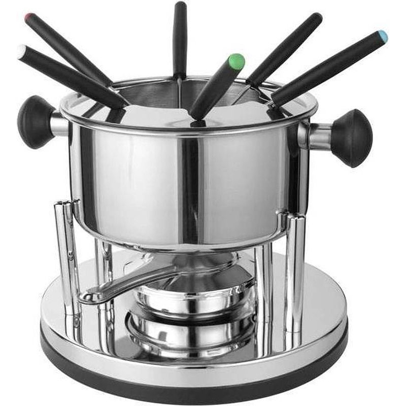 Foto van Top choice - fondue set - rvs - 6 personen - 16 x 30 cm