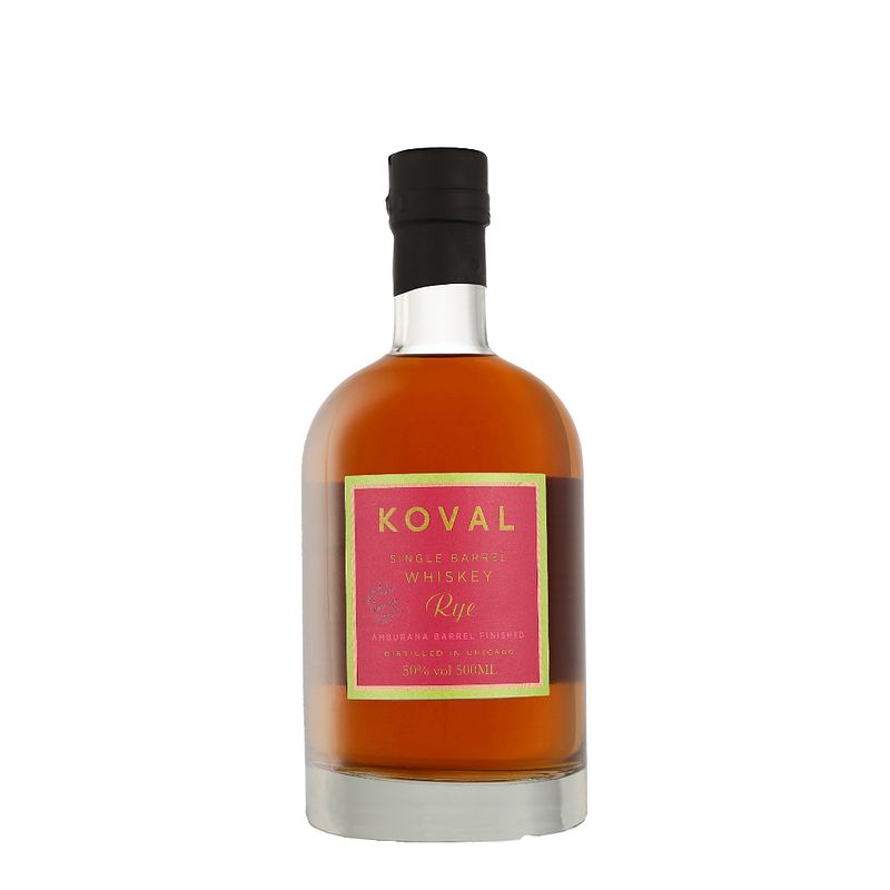 Foto van Koval single barrel whiskey rye amburana barrel finsished 50cl whisky