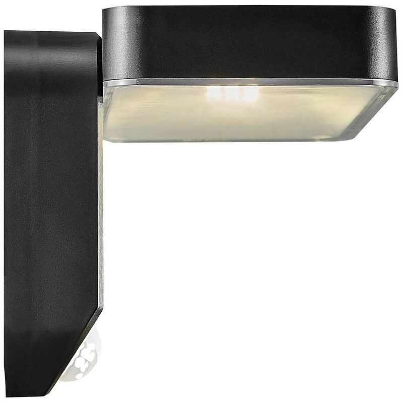 Foto van Nordlux rica square 2118161003 solar wandlamp 5 w warmwit zwart