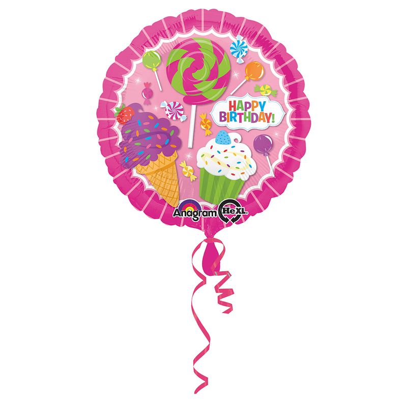 Foto van Anagram ballon snoep 43 x 43 cm folie roze