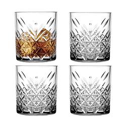 Foto van Whisky glazen - 8x - timeless serie - transparant - 340 ml - whiskeyglazen