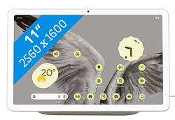 Foto van Google pixel tablet 128gb wifi crème en oplaaddock met speaker