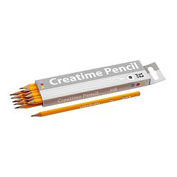Foto van Creotime potlood hb driehoekig 2 mm 17,5 cm 12 stuks