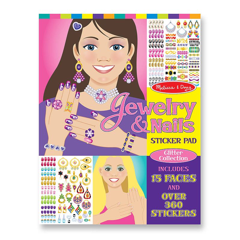 Foto van Melissa & doug stickerblok met sieraden en nagelversieringen