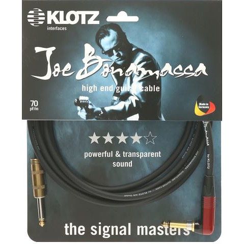 Foto van Klotz jbrsp045 joe bonamassa gitaarkabel met silent plug 4.5 meter recht-haaks