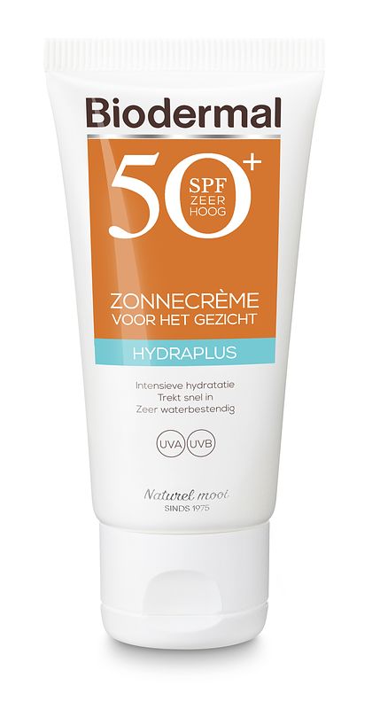 Foto van Biodermal hydraplus zonnecrème gezicht spf50+