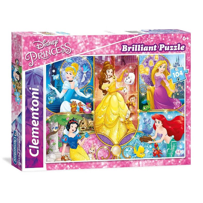 Foto van Clementoni legpuzzel princess brilliant 104 stukjes