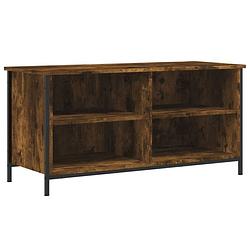 Foto van The living store tv-kast - gerookt eiken - 100x40x50 cm - duurzaam materiaal