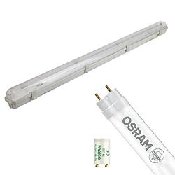 Foto van Led tl armatuur met t8 buis - osram substitube value em 865 - aigi hari - 120cm enkel - 16.2w - helder/koud wit 6500k