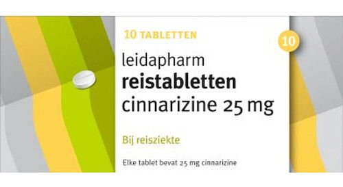 Foto van Leidapharm reistabletten cinnarizine 25 mg tabletten