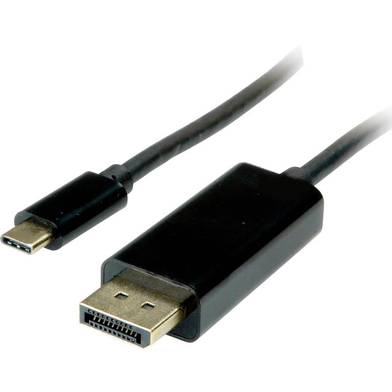 Foto van Value usb-c® / displayport adapterkabel usb-c® stekker, displayport stekker 2.00 m zwart 11.99.5846 usb-c®-displaykabel