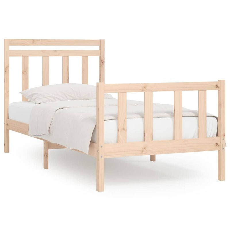 Foto van The living store bedframe massief grenenhout 90x200 cm - bed