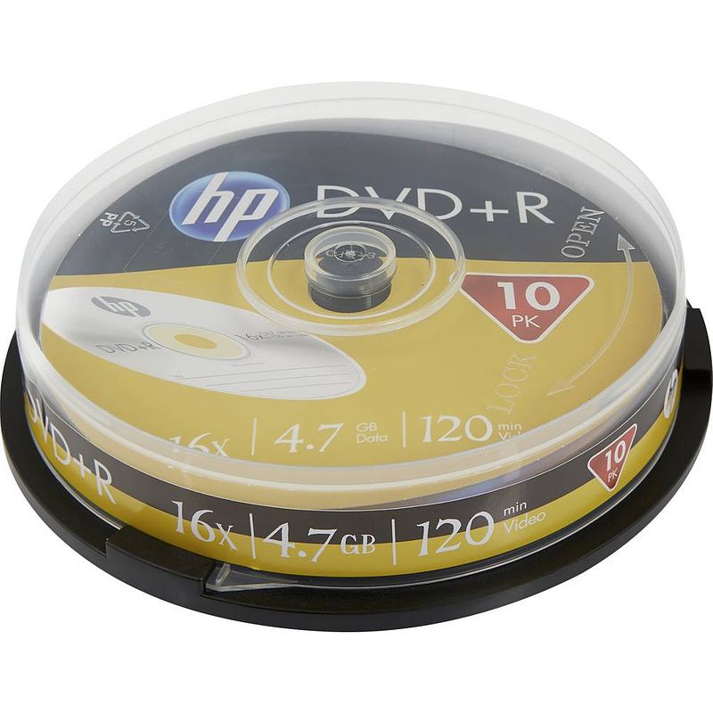 Foto van Hp dme00027 dvd+r disc 4.7 gb 10 stuk(s) spindel