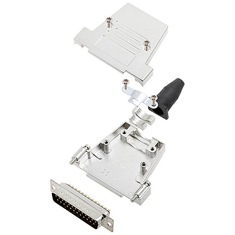 Foto van Encitech dtsl25-sjsrg-t-dmp-k 6355-0087-23 d-sub male connectorset 180 ° aantal polen: 25 soldeerkelk 1 stuk(s)